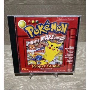 Pokemon Project Studio Red Version PC CD-ROM 1999 The Learning Company Vintage